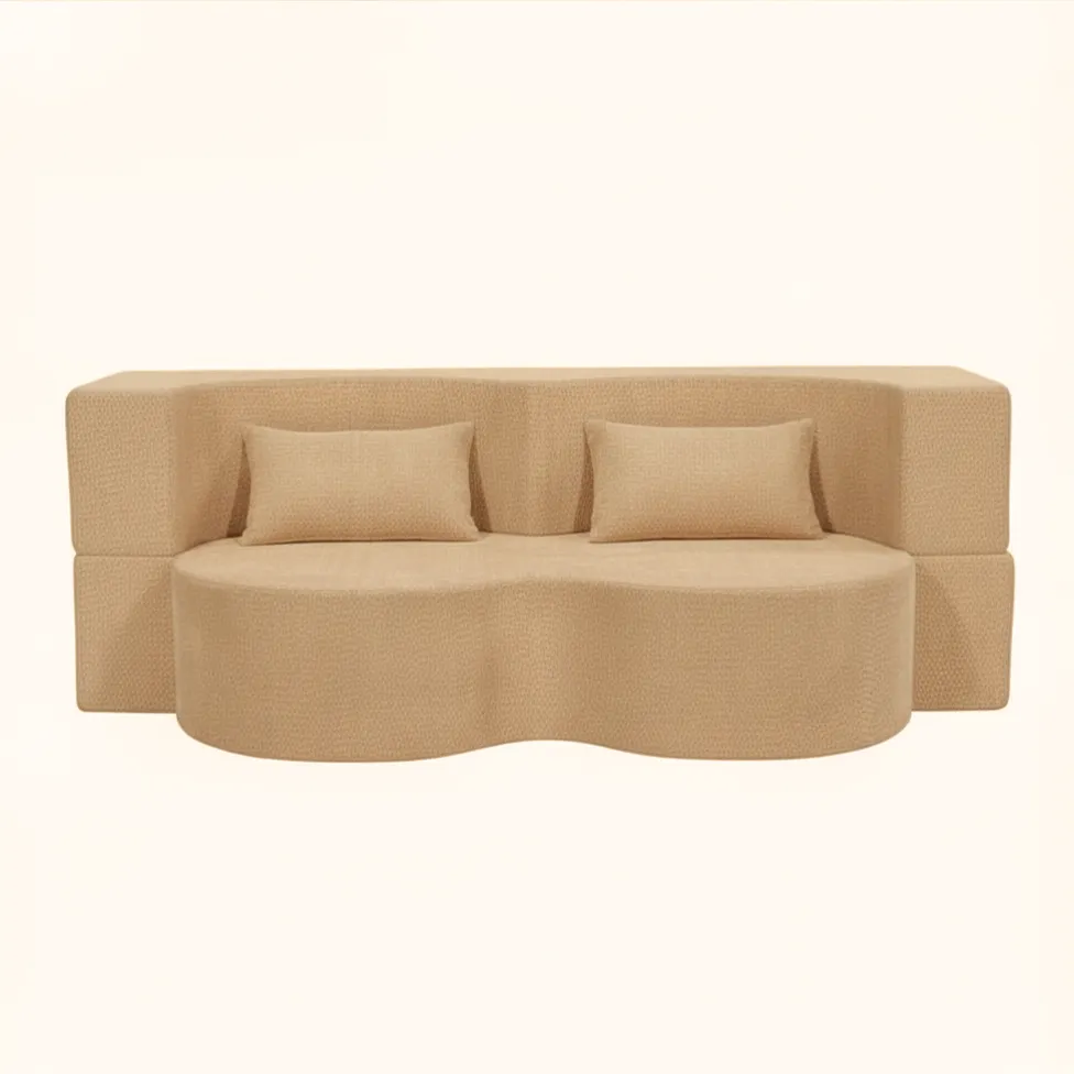 Canapé lit Beige Velours