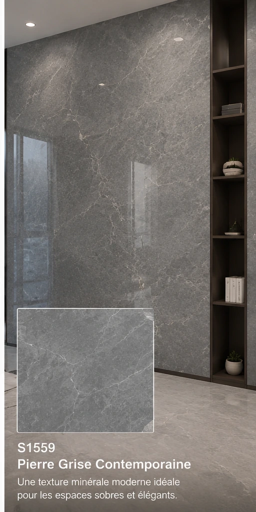 Panneau PVC Gris naturel Stone